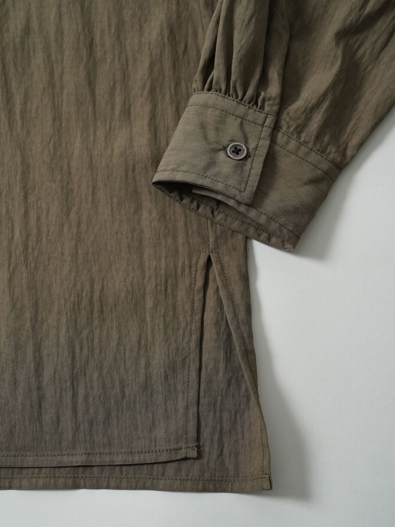 【予約品 5月27日(水) 締切】GATHER-SHIRTS / ギャザーシャツ / ブラウン