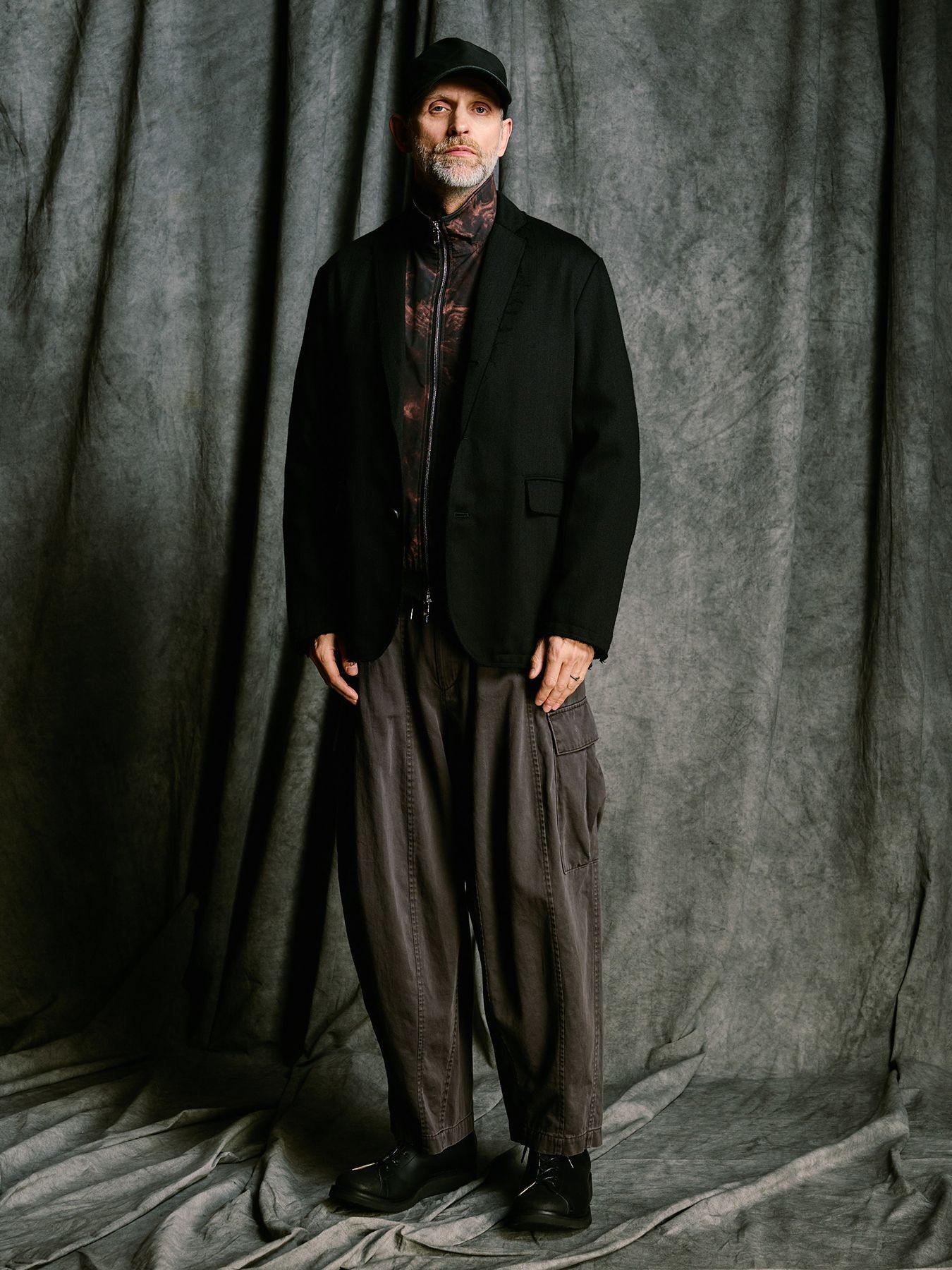 【予約品 4月19日(日) 18時締切】venetian stripe single jacket / ヴェネツィアン ストライプ シングルジャケット / ブラック