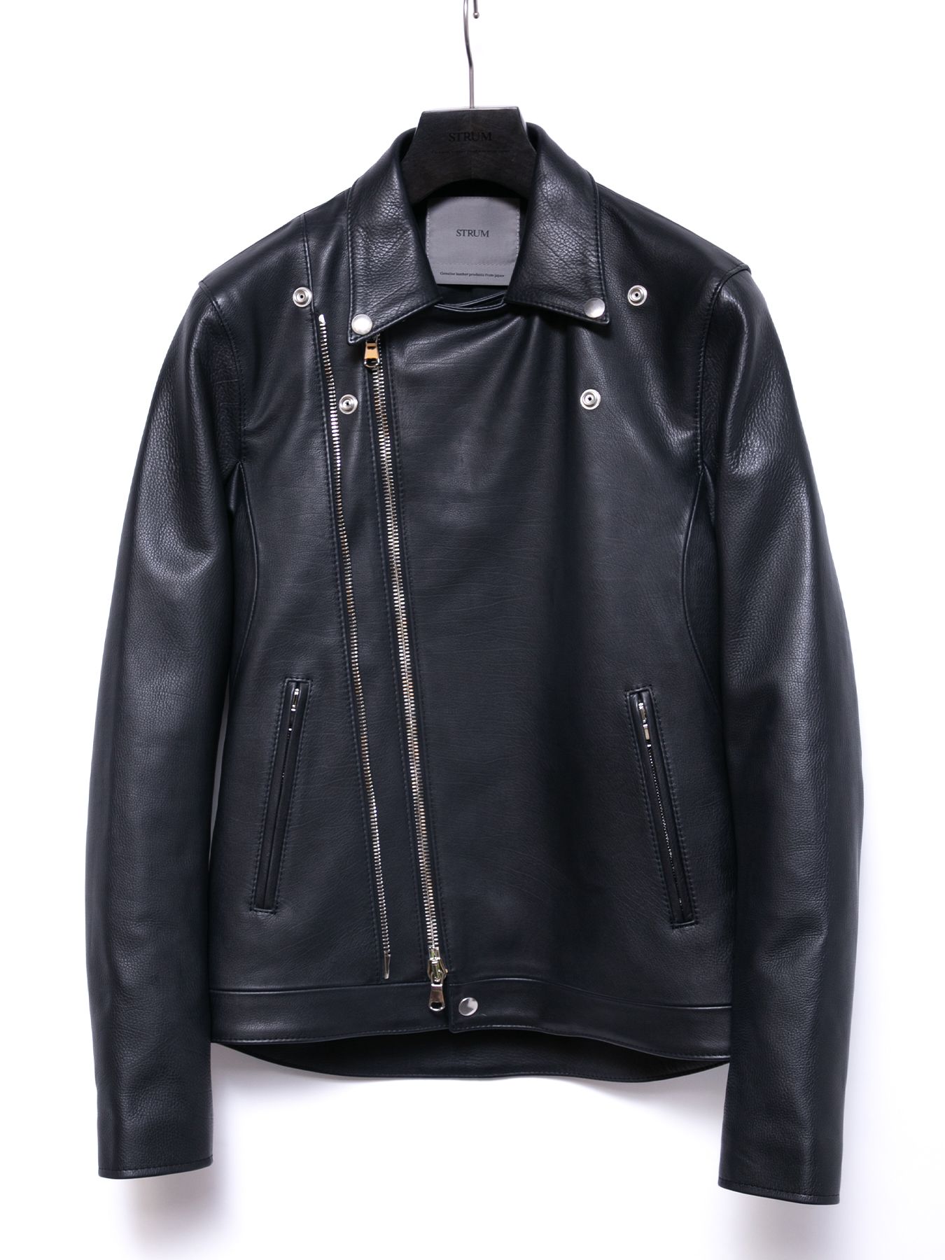 【予約品 4月6日(月) 締切】Oil Calfskin Double Riders / オイルカーフ ダブルライダース / RAVEN