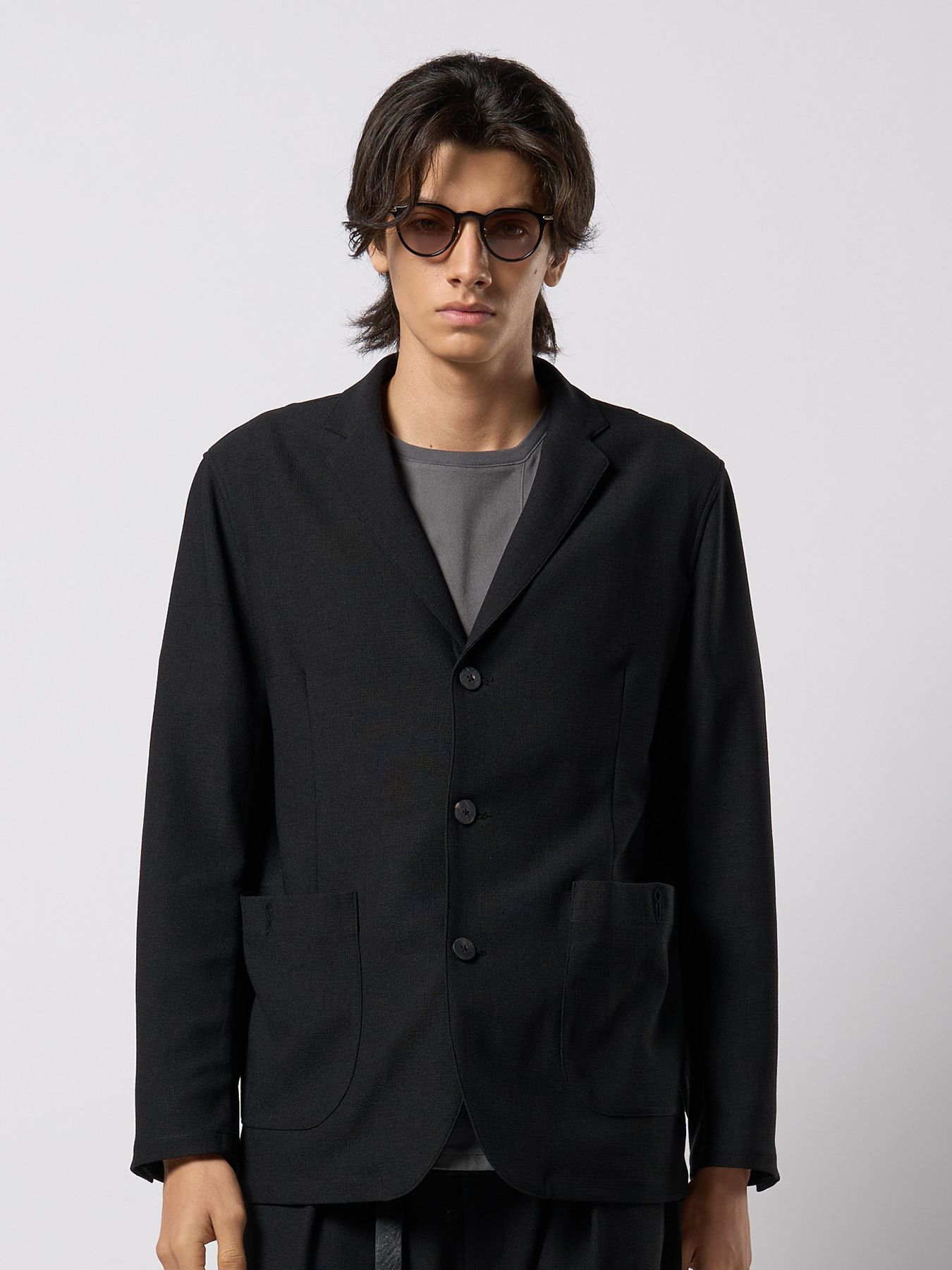 【予約品 9月23日(火) 締切】relax single jacket / リラックスシングルジャケット / ブラック