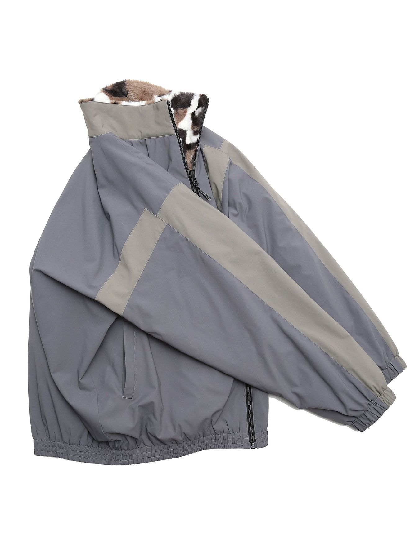 リバーシブル REVERSIBLE-HYPE JKT / GRAY-BEIGE【QUOLT】