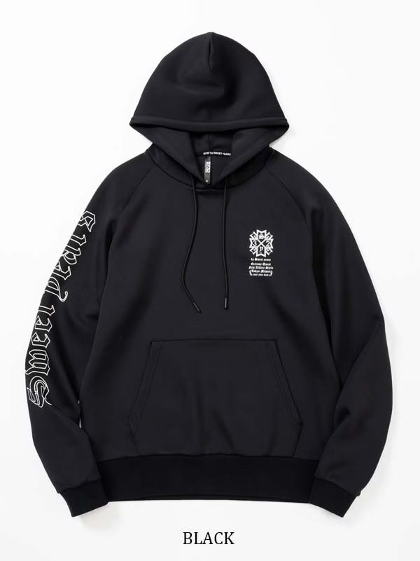 DOUBLE KNIT GOTHIC LOGO P/O HOODIE ブラック【SY32 by SWEET YEARS】