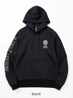 DOUBLE KNIT GOTHIC LOGO P/O HOODIE ブラック【SY32 by SWEET YEARS】