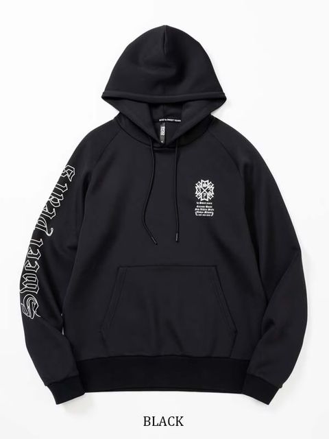 DOUBLE KNIT GOTHIC LOGO P/O HOODIE ブラック【SY32 by SWEET YEARS】