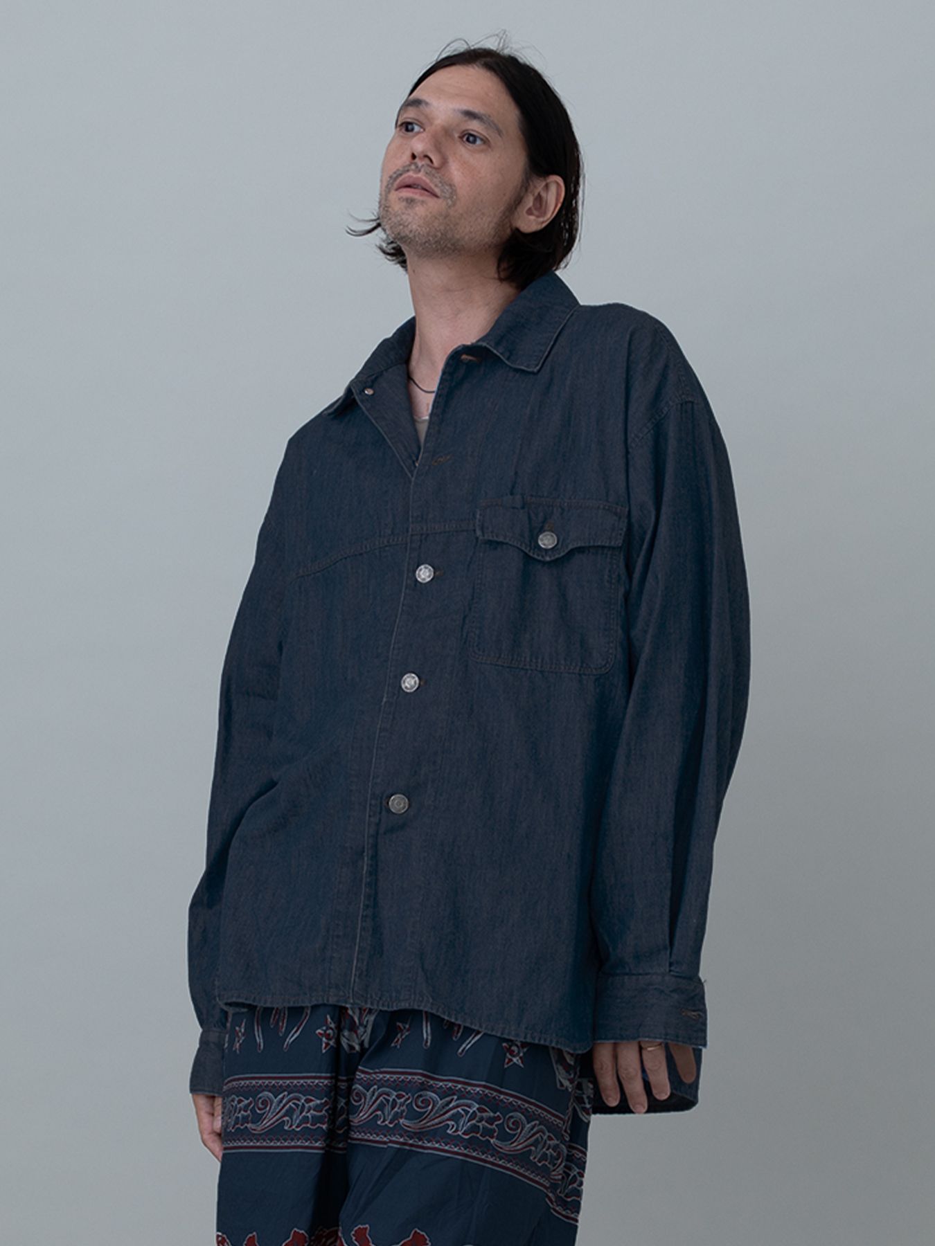 【予約品 10月26日(日) 締切】90sDENIMSHIRTS / デニムオーバーシャツ / INDIGO×NAVY
