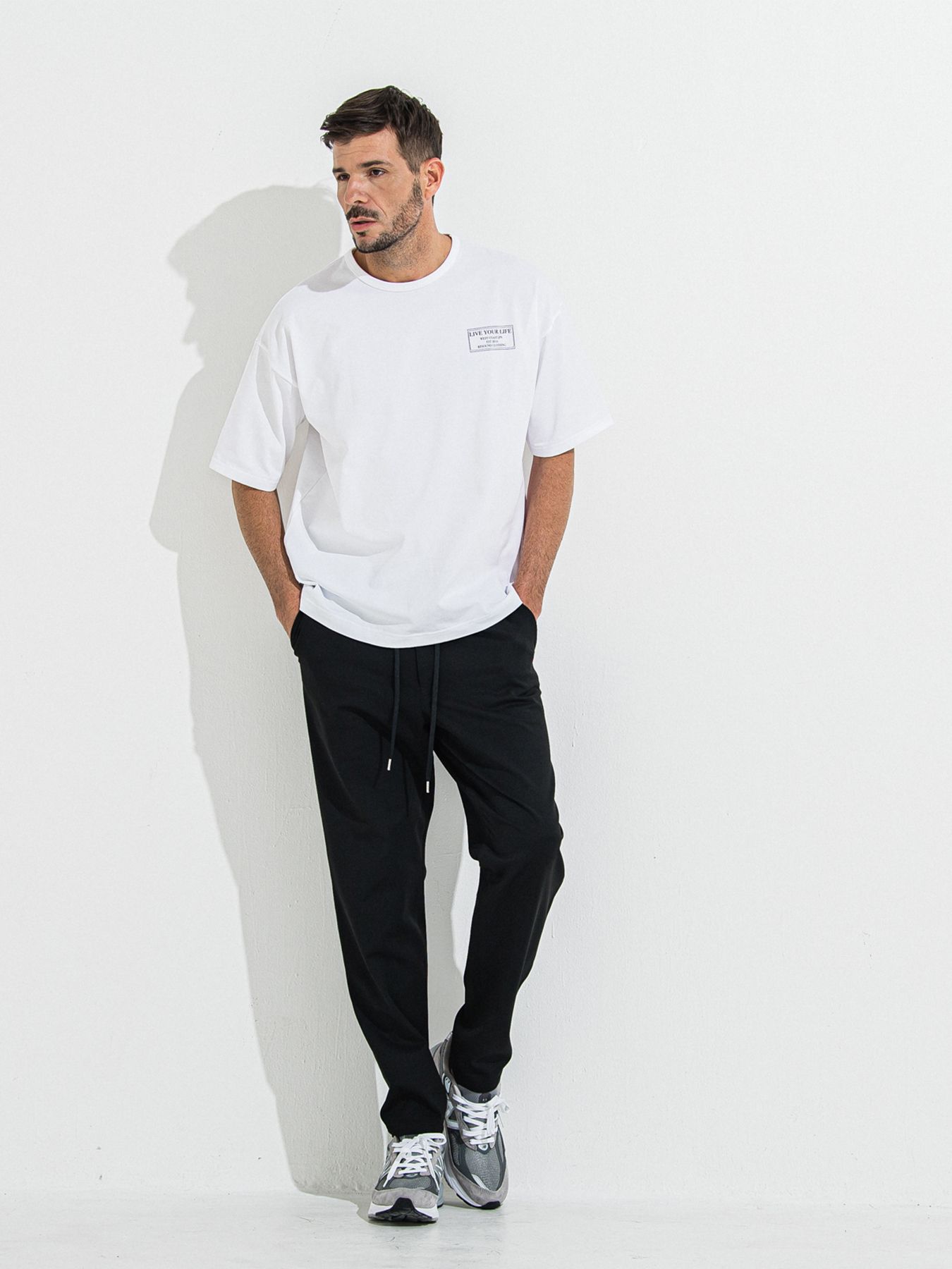【予約品 】PAT WIDE EASY PANTS / パットワイドイージーパンツ / ブラック