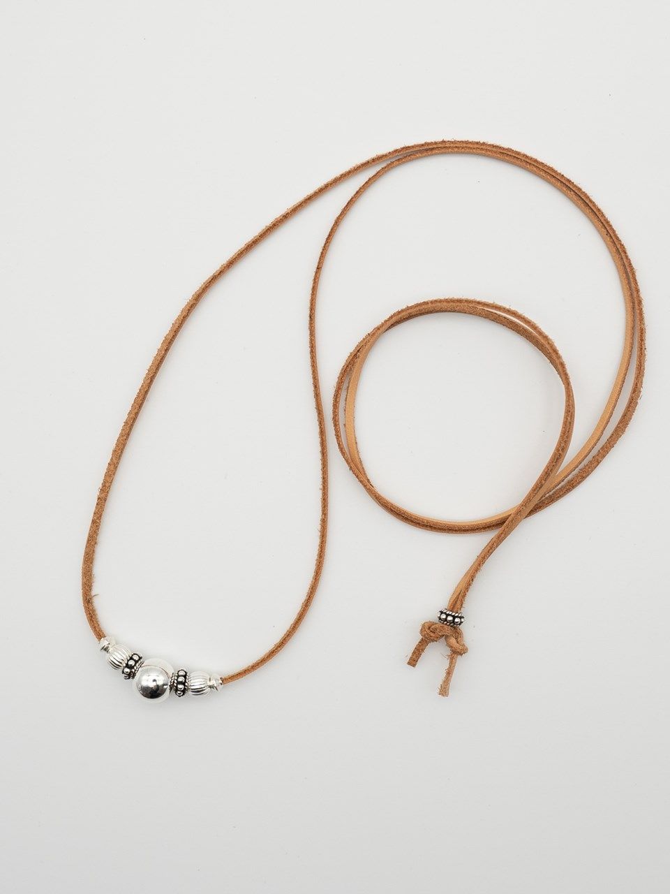 《予約品》 SILVER BEADS チョーカー   / キャメル / 即納