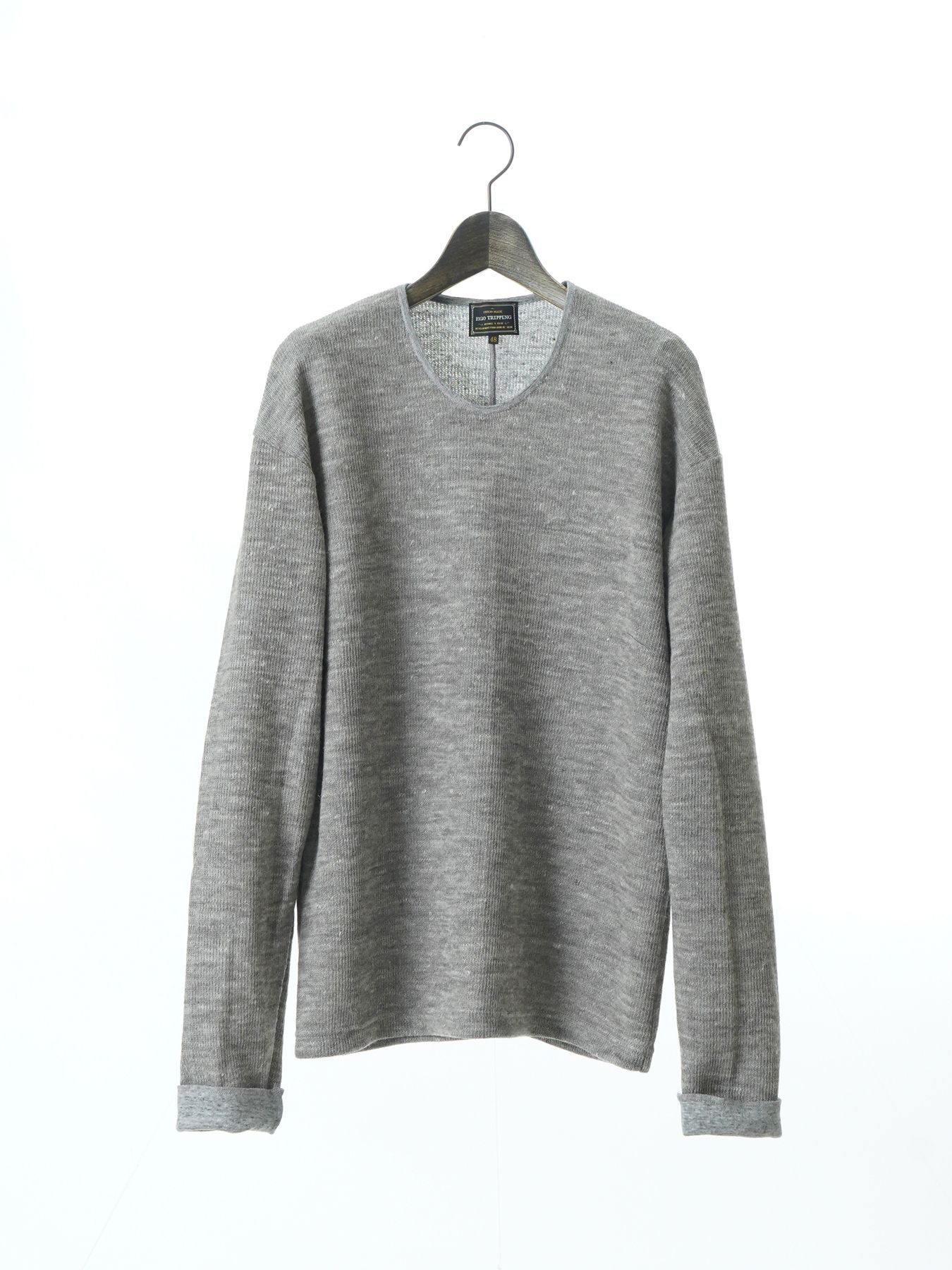 【予約品 】ROLLSLEEVE / ロングスリーブ Tシャツ / ライトグレー