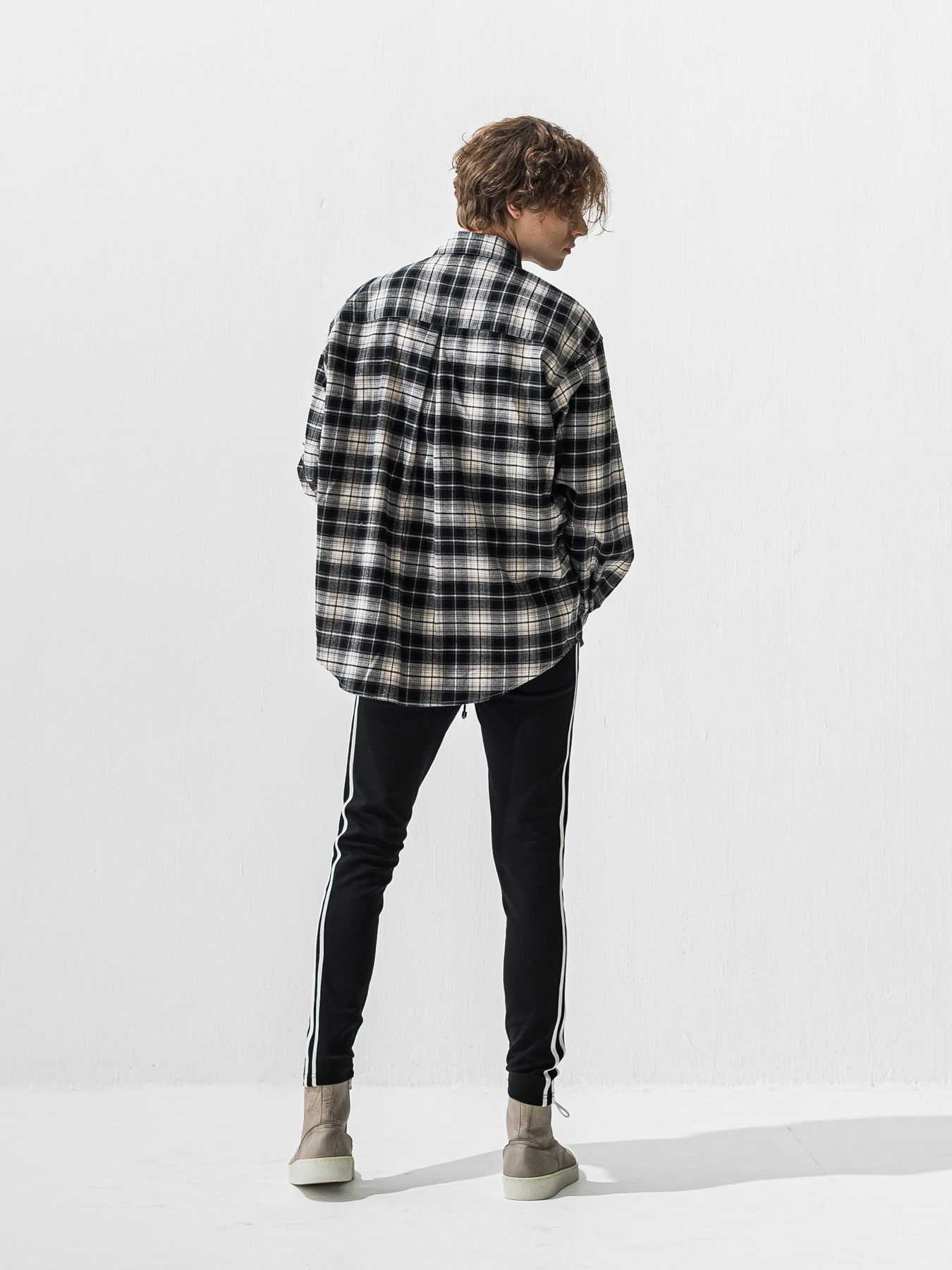 【予約品 9月6日(日) 締切】FLANNEL JACK SHIRTS / オーガニックコットン フランネルチェック ジャックシャツ / ブラック