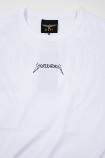 RHINESTONE EAGLE WING T-SHIRTS/ ホワイト 【BOY LONDON】