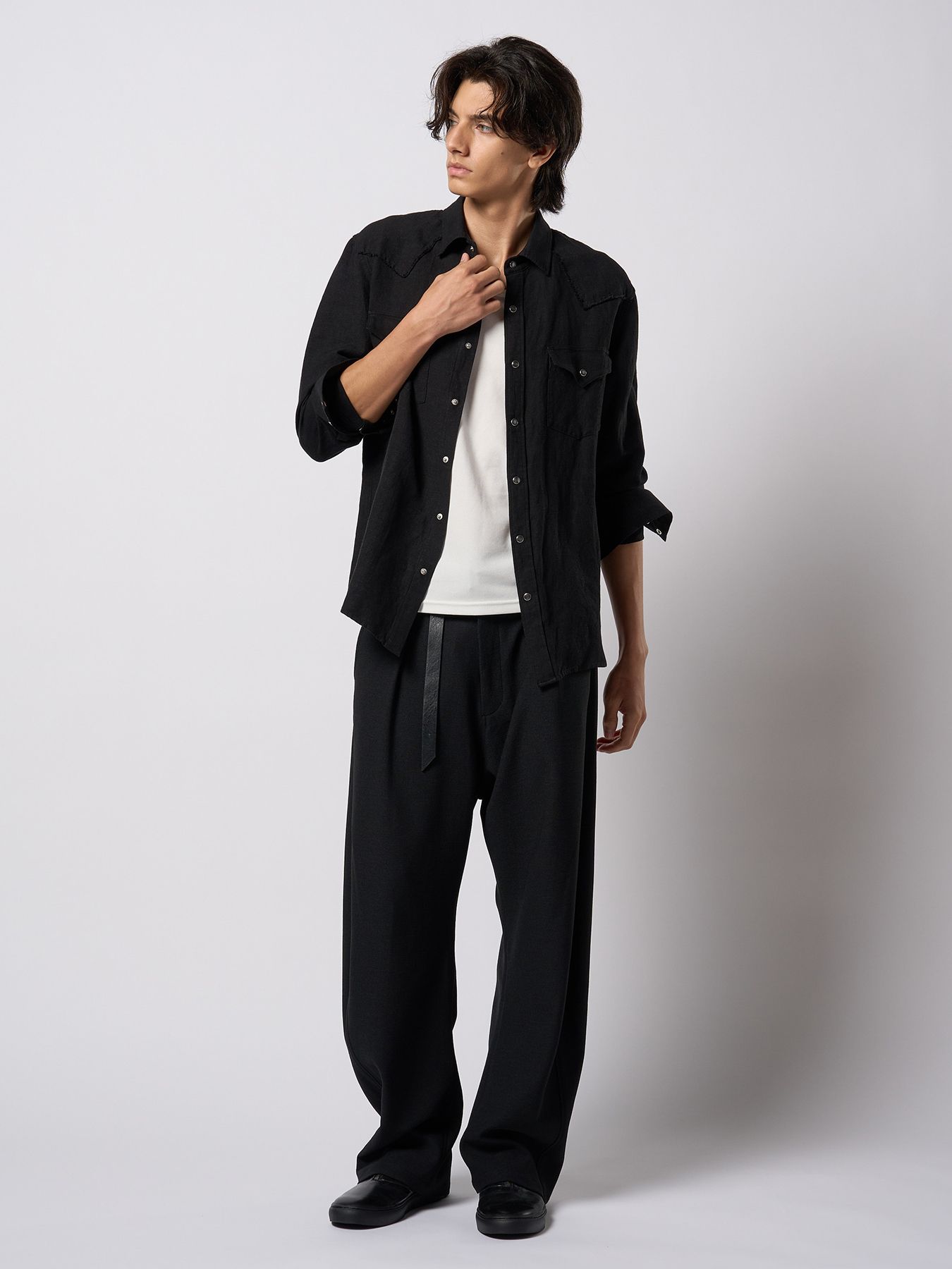 【予約品 9月23日(火) 締切】western shirt / ウエスタンシャツ / ブラック
