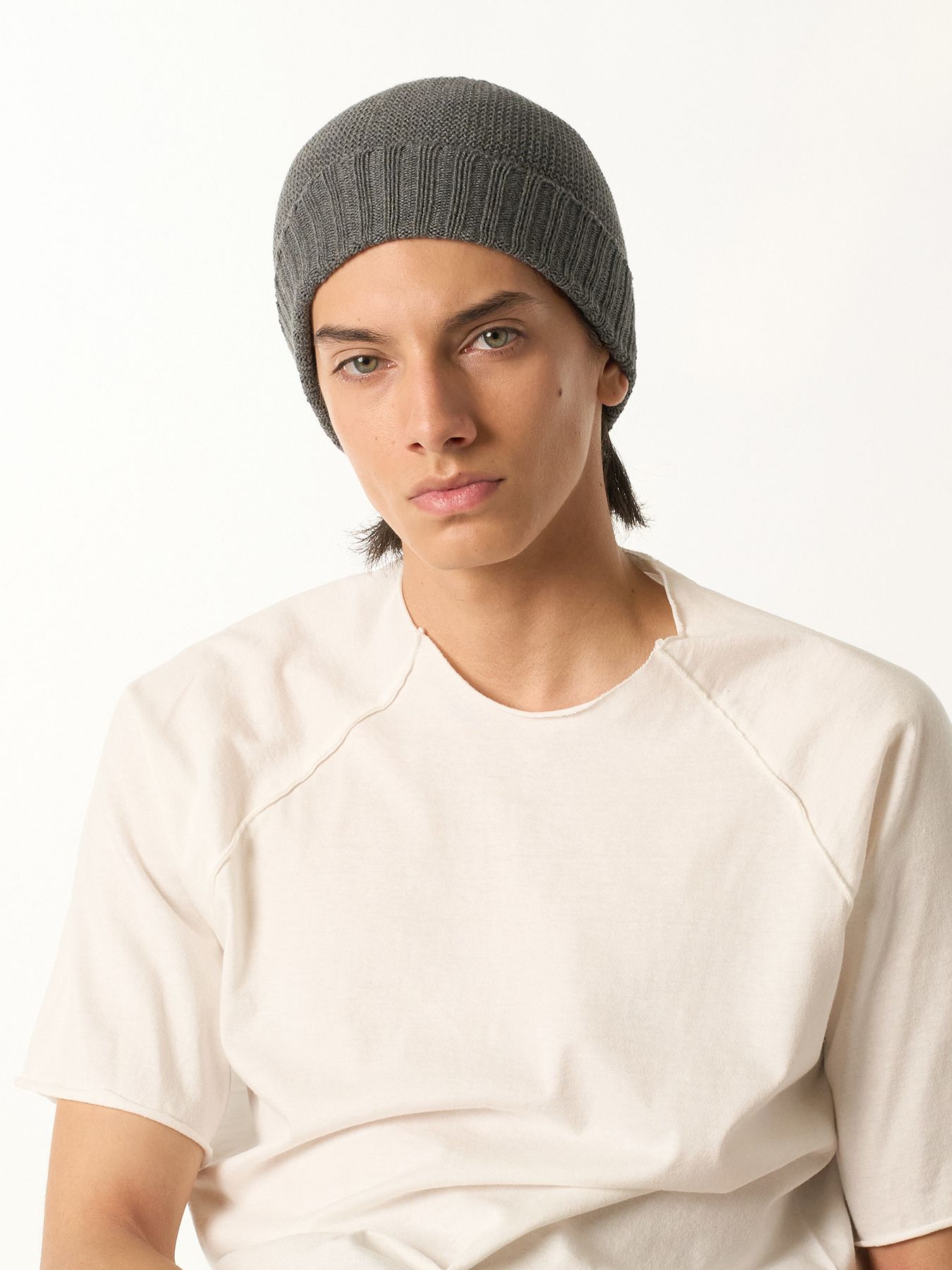 【予約品 9月23日(火) 締切】comfy 2-way knit watch / コンフィー 2ウェイ ニットワッチキャップ / チャコール