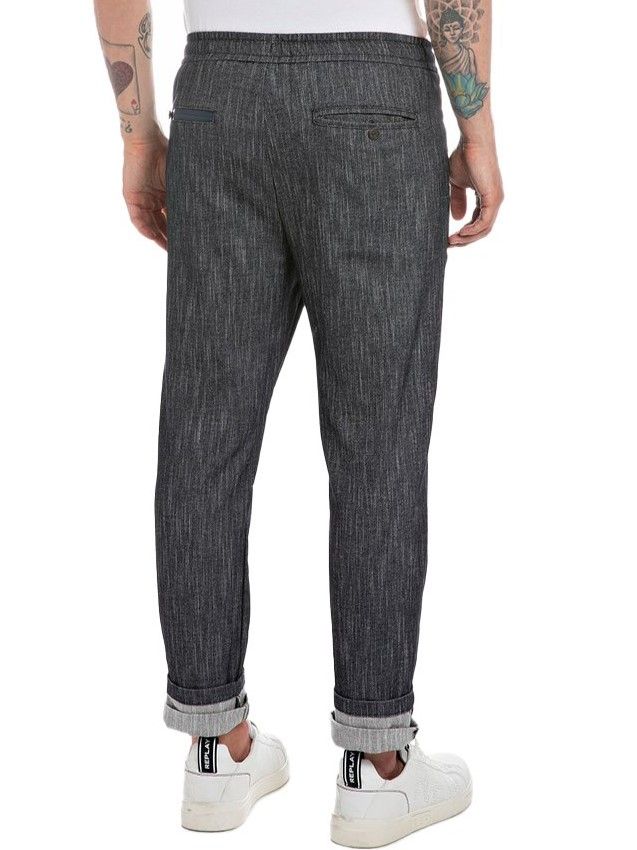 VISCOSE BLEND JOGGER PANTS WITH POCKETS SMART / ジョガーパンツ / グレー 【REPLAY】