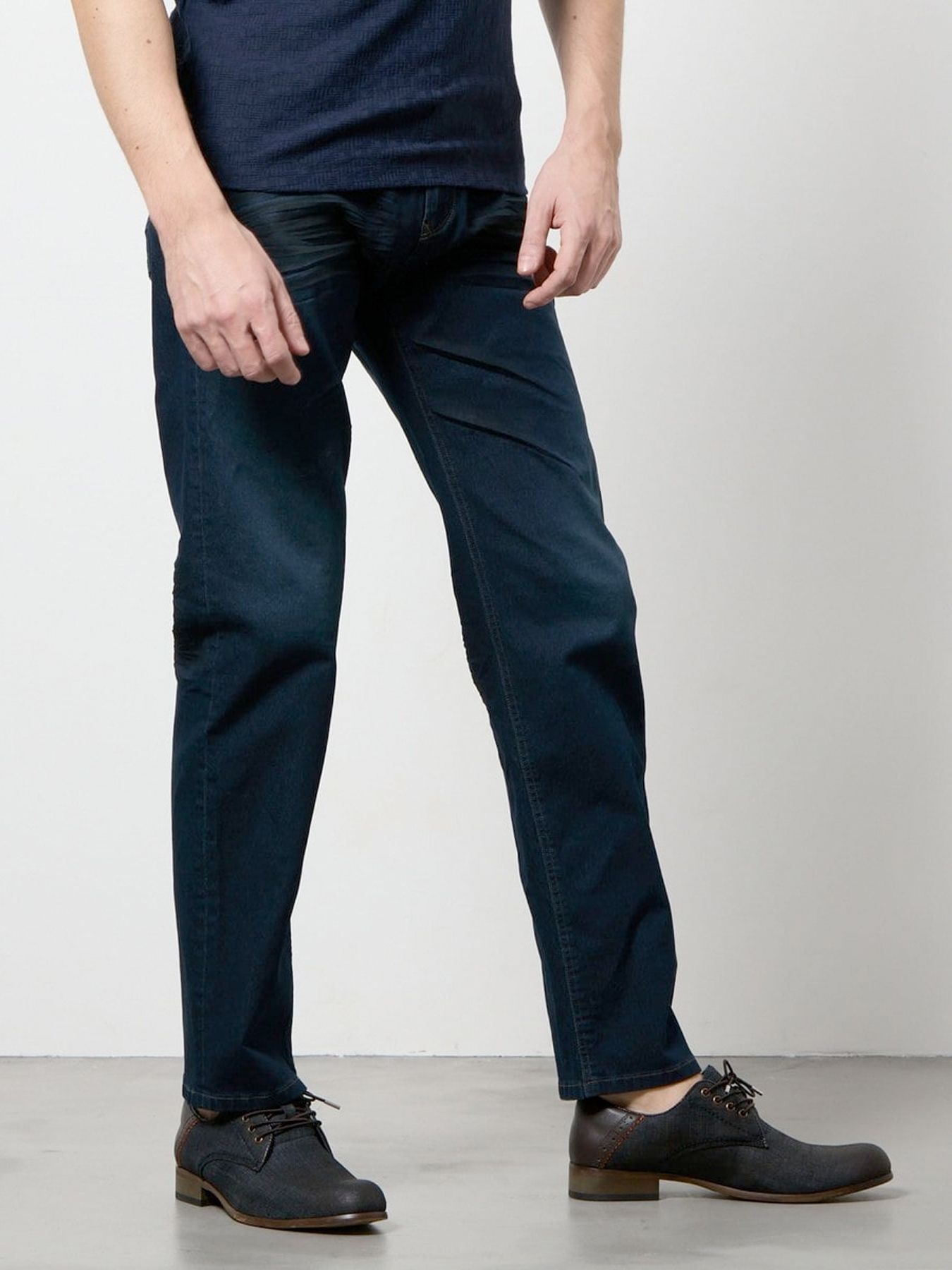 ライトオンスストレッチデニムパンツ / ネイビー【HIDEAWAYS NICOLE】