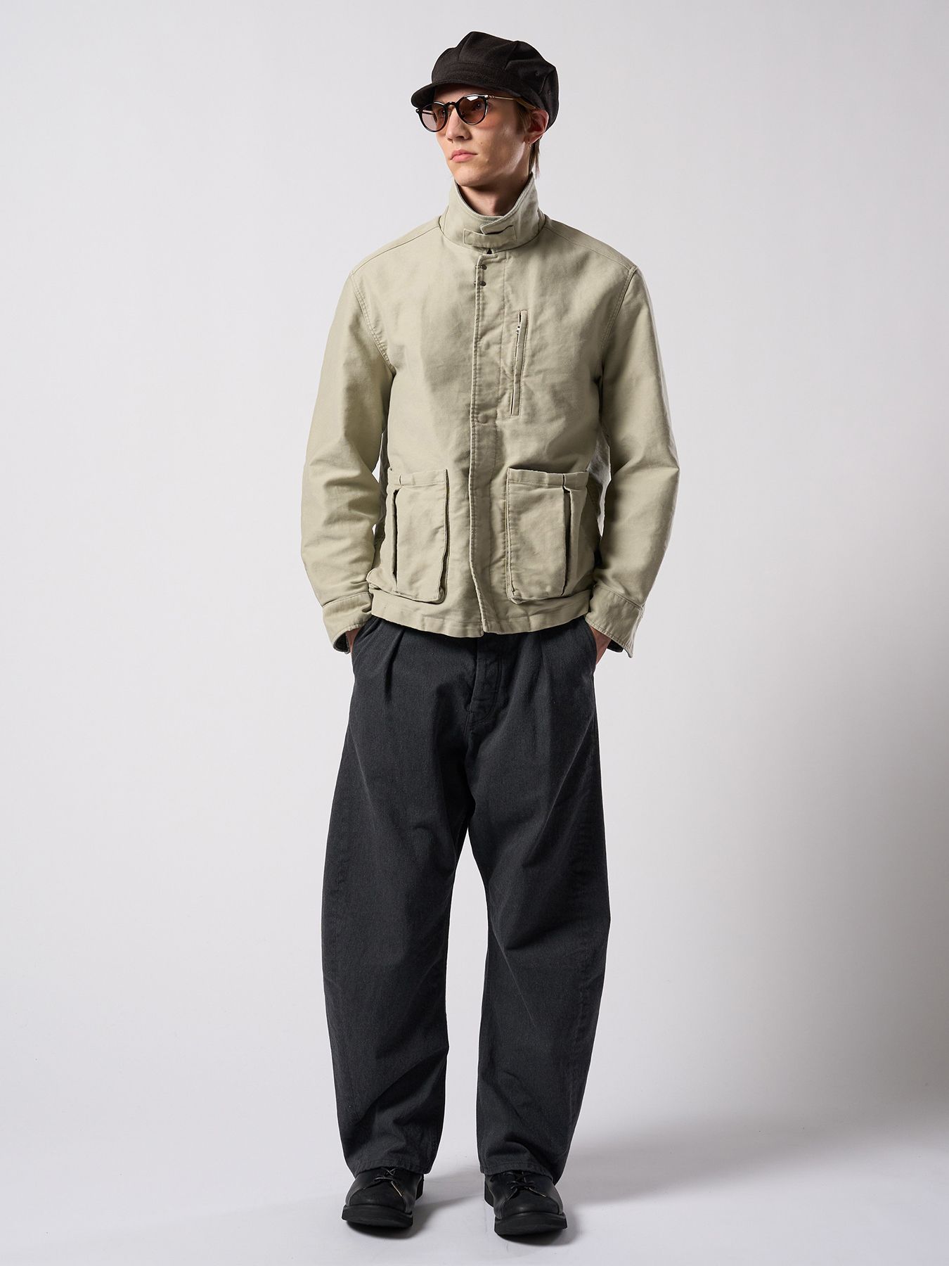 【予約品 4月19日(日) 18時締切】venetian stripe engineer cap / ヴェネツィアン ストライプ エンジニアキャップ / ダークブラウン