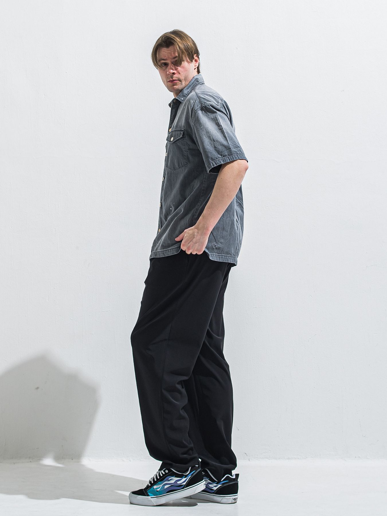 【予約品 2月15日(日) 18:00 締切】BEN PANTS / ワイドルーズパンツ / ブラック