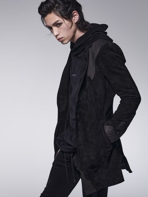 《予約品》 TailHemLeatherJacket / レザージャケット / ブラック 【kiryuyrik】 10月以降入荷予定