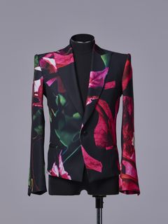 《予約品11月4日 》 ShortPeackedJacket / ショートジャケット / ブラック・ブーゲンビリア