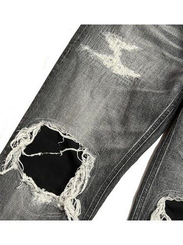 《予約品8月31日 23時55分締め》 CRASH DENIM / デニムパンツ / ブラック 【roarguns 】 2024年2月入荷予定