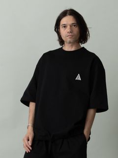 【予約品 2月1日(日) 締切】HEAVYJERSE spiky / ロゴ刺繍 Tシャツ / ブラック×ホワイト