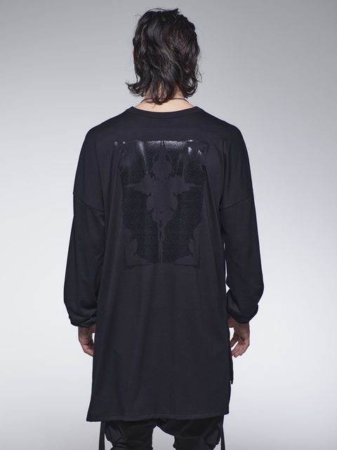 《予約品》 LooseCrewNeckT-Shirt / バックプリントクルーネックTシャツ / ブラック 【kiryuyrik】 8月以降入荷予定