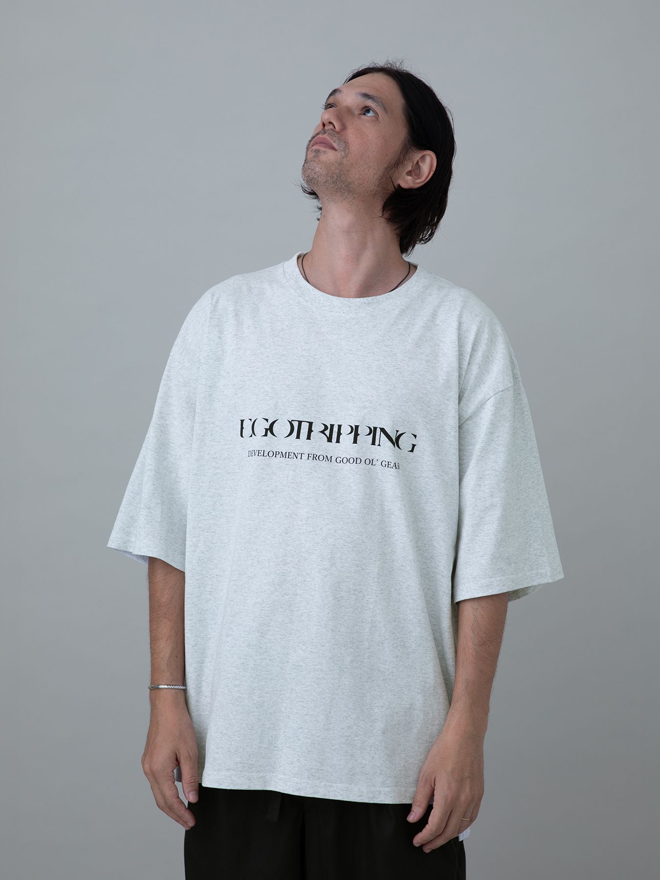 【予約品 11月23日(日) 締切】PRINTTEE-A short / ロゴプリント Tシャツ / ASH