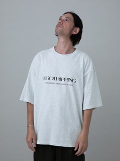 【予約品 11月23日(日) 締切】PRINTTEE-A short / ロゴプリント Tシャツ / ASH