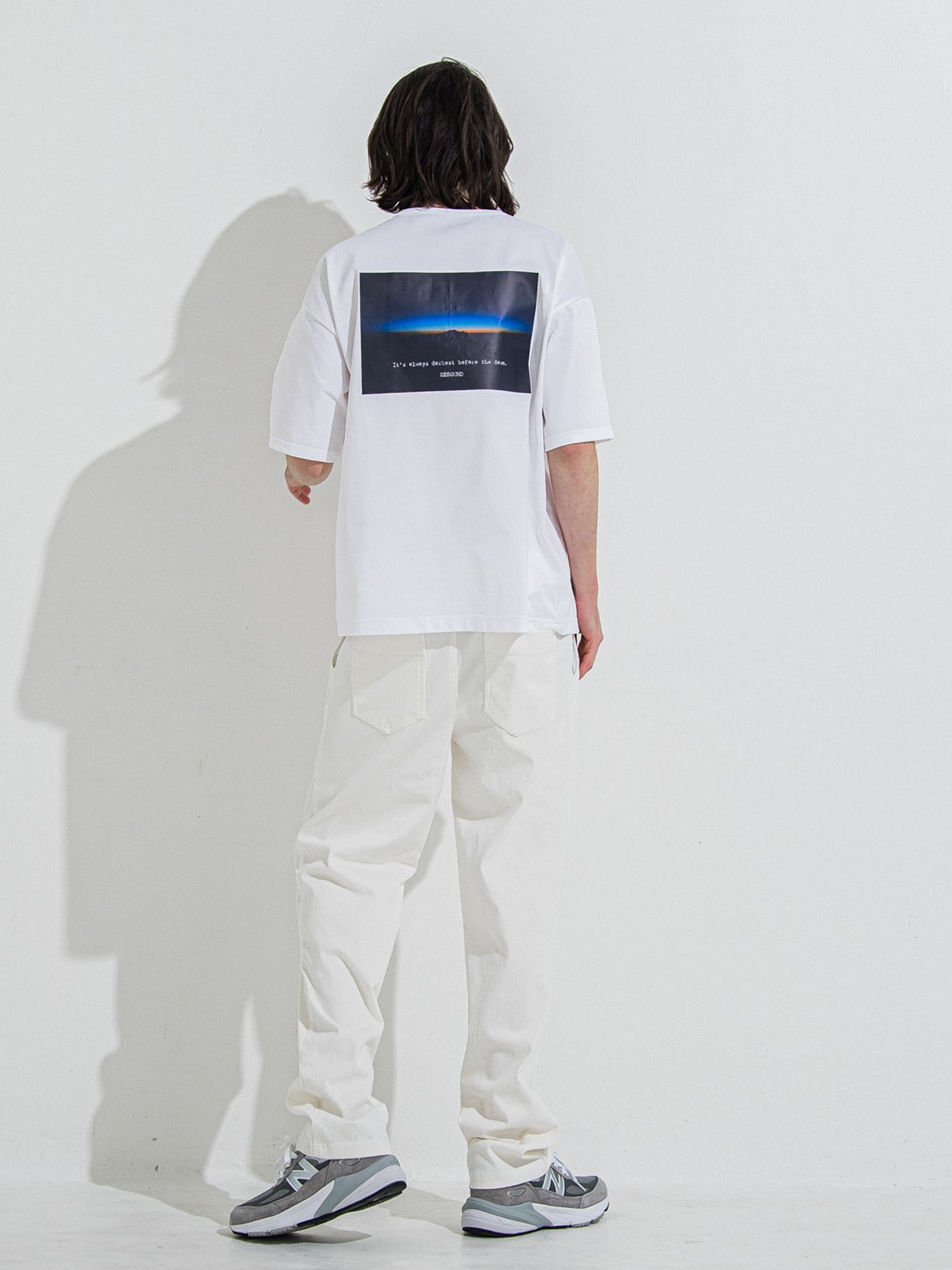 【予約品 】YOAKE PHOTO OVER TEE /  フォトオーバーサイズTシャツ / ホワイト