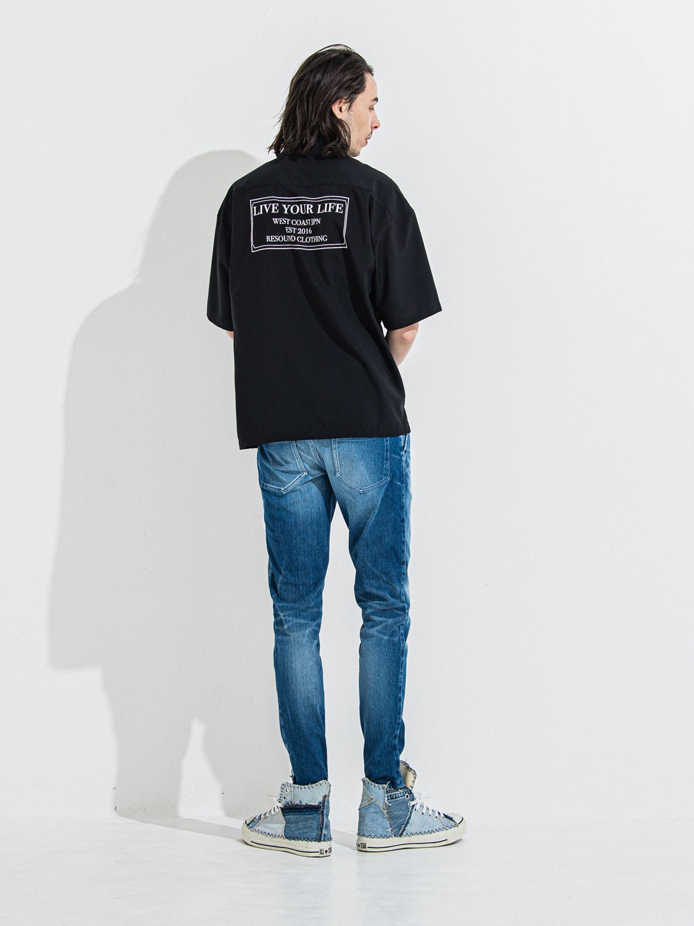 ZACK HALF SHIRT / ザックハーフスリーブシャツ / ブラックプリント