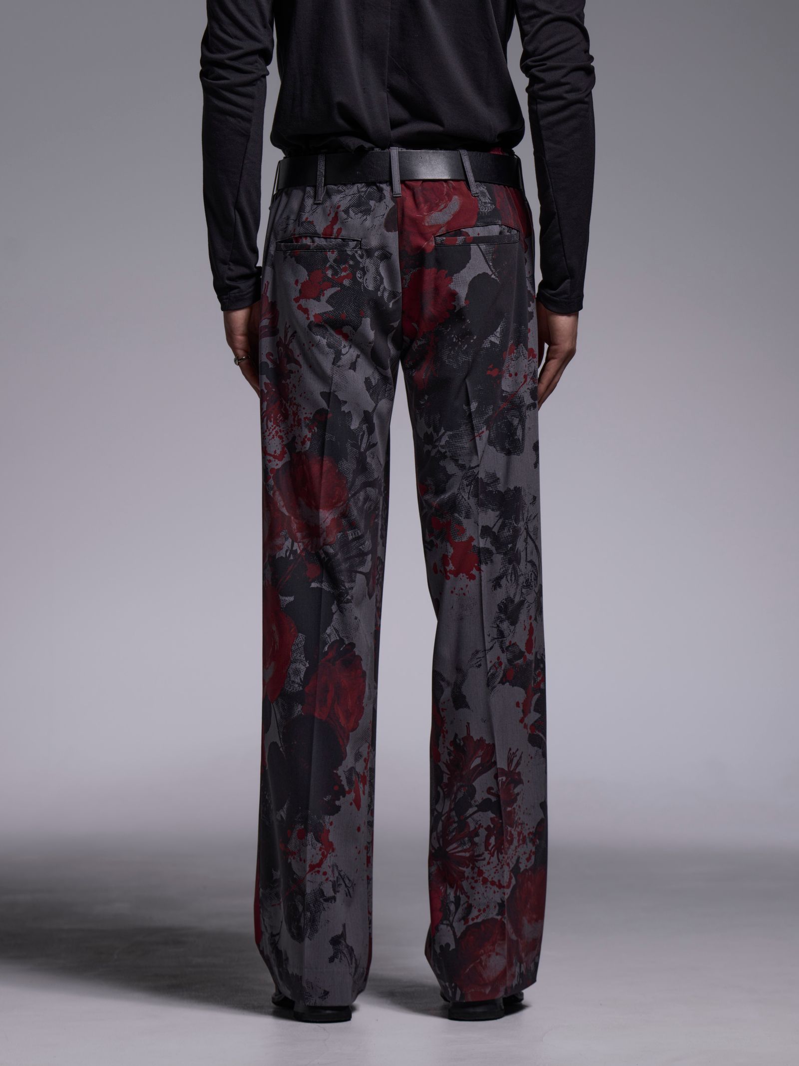 【予約品 1月4日(日) 締切】Wide Slacks / ワイドスラックス / グレーフローラ