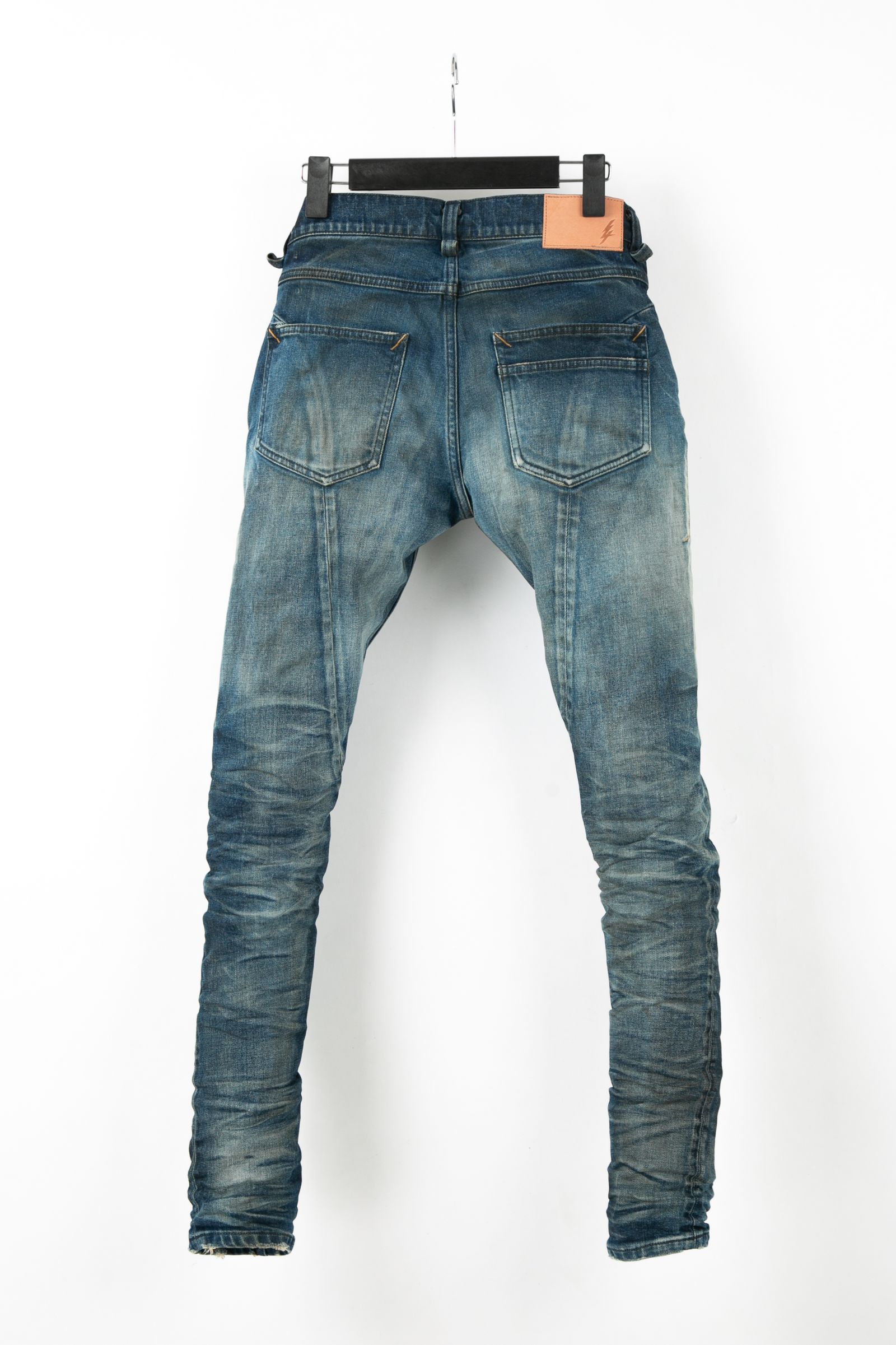 PRADA 15ss Leather Piping DENIM w32 パンツ デニム/ジーンズ パンツ