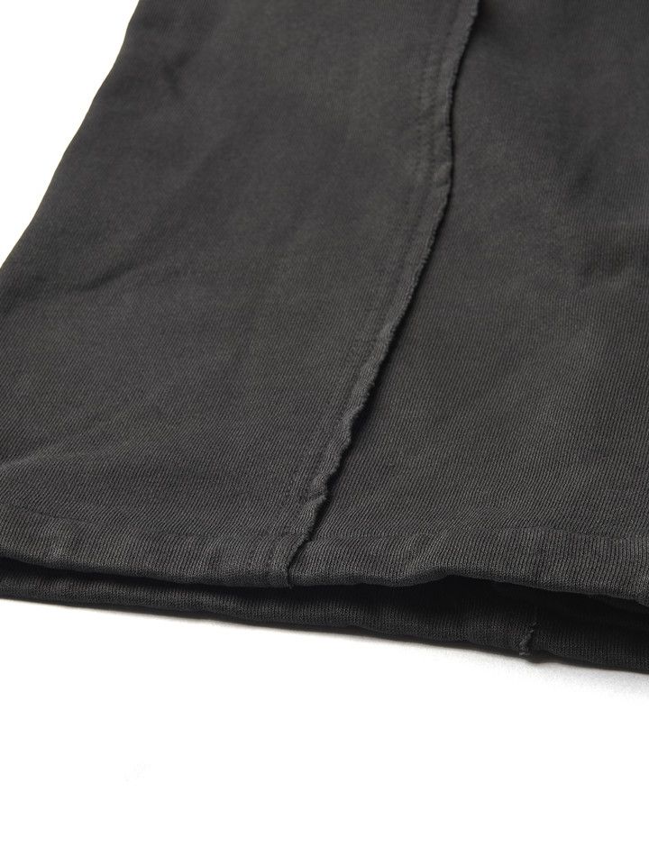 サイドZIPワイドイージーフレアPANTSブリーチ加工グレー