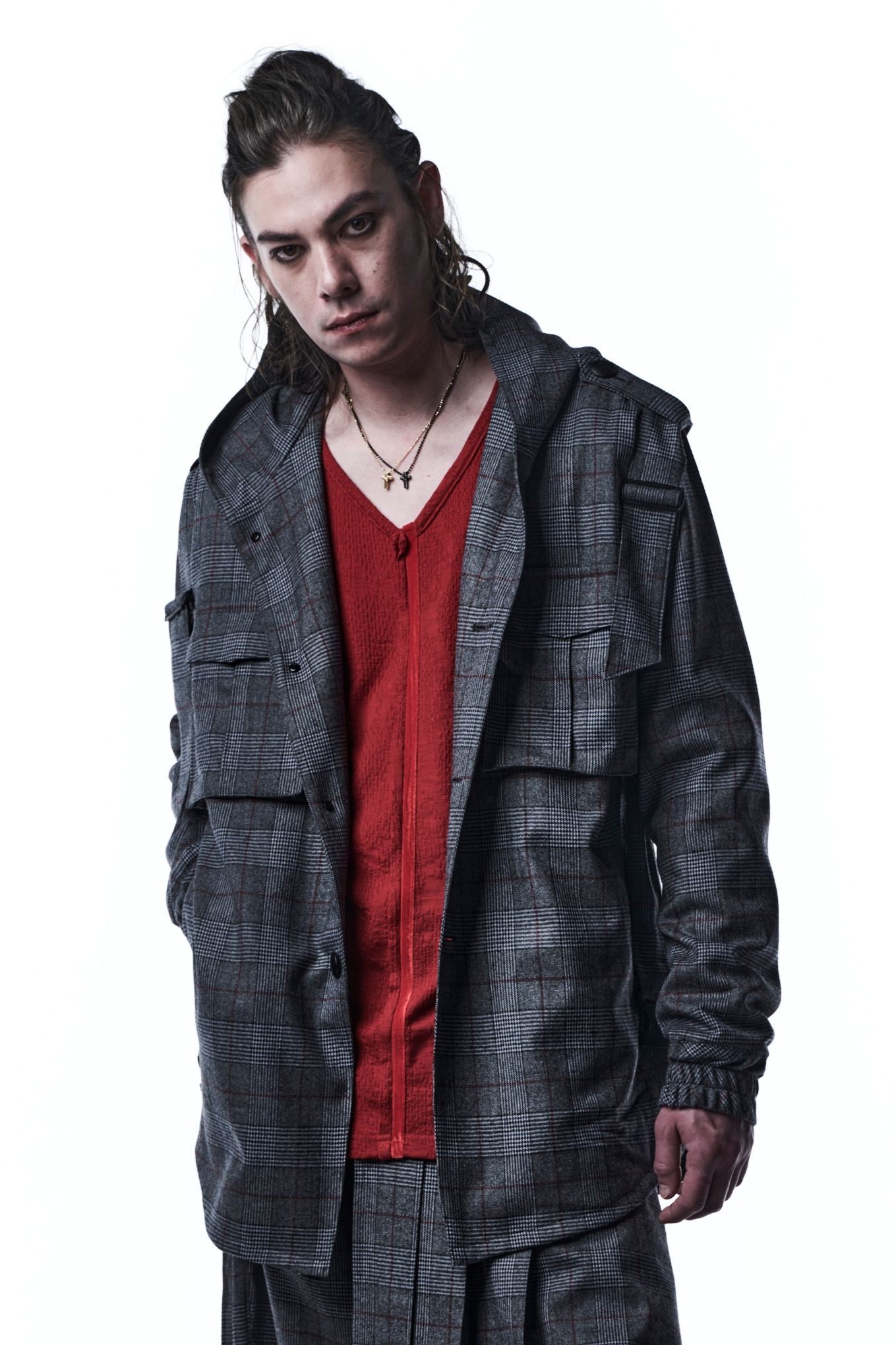 《予約品》 ParachuteBlouson ブルゾン GrenCheck / Black&Grey 【kiryuyrik】 11月入荷予定