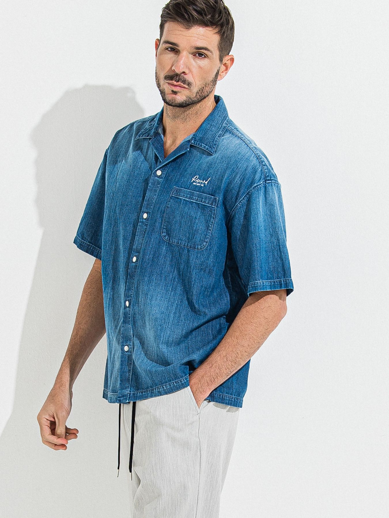 【予約品 】ZACK HALF DENIM SHIRT / ザックハーフスリーブデニムシャツ / ダークインディゴ