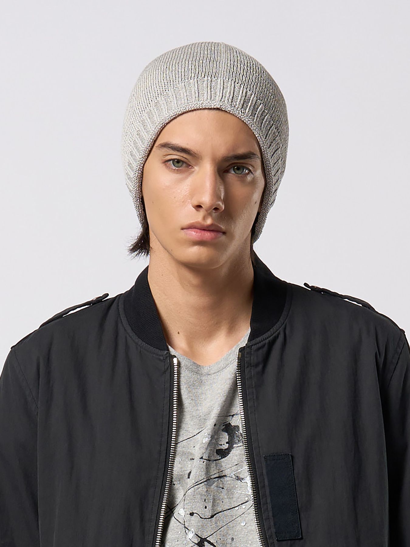 【予約品 9月23日(火) 締切】GIMA roll beanie / 擬麻 ロールビーニー / ライトグレー