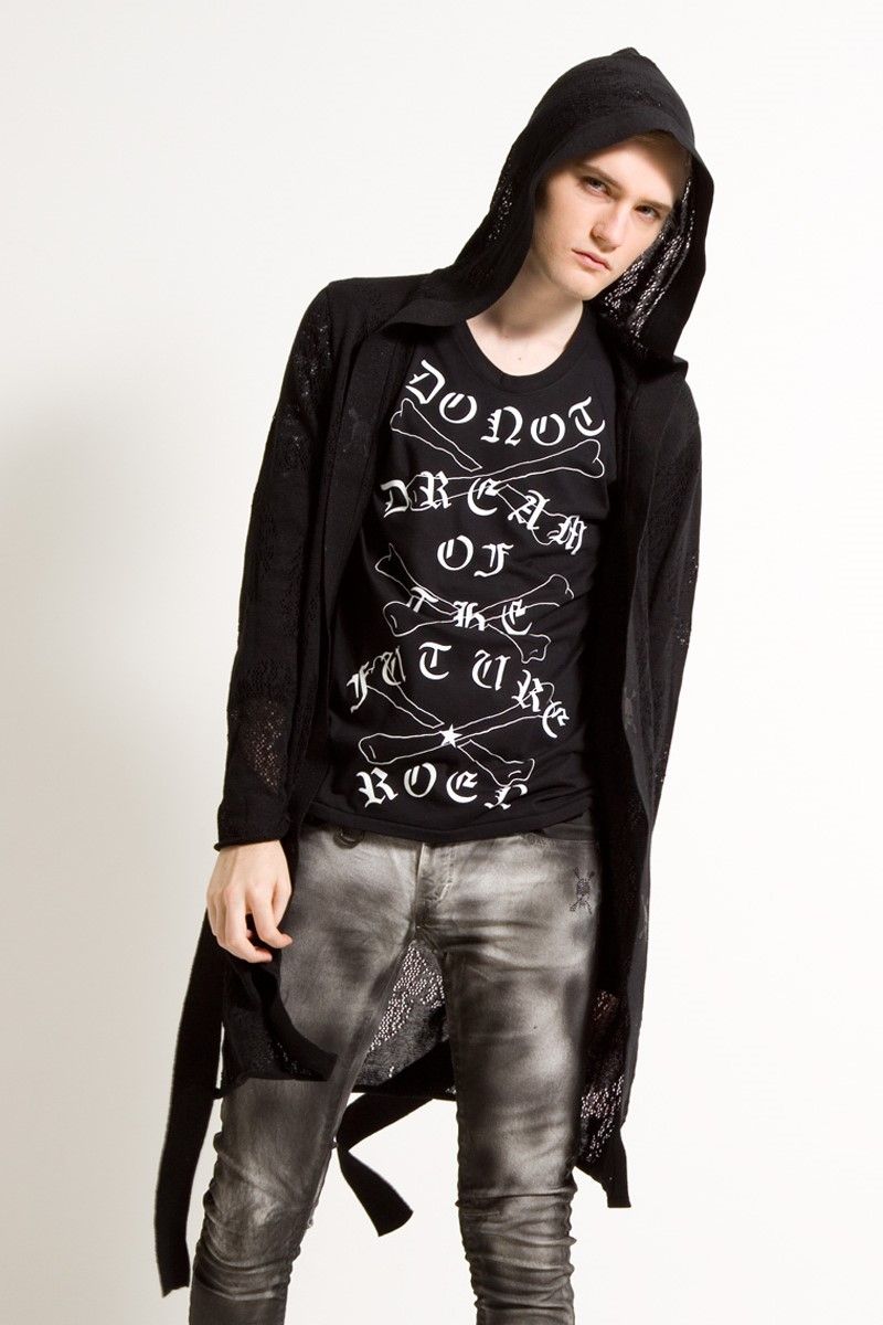 SNAKE MESH KNIT COAT 【Roen】