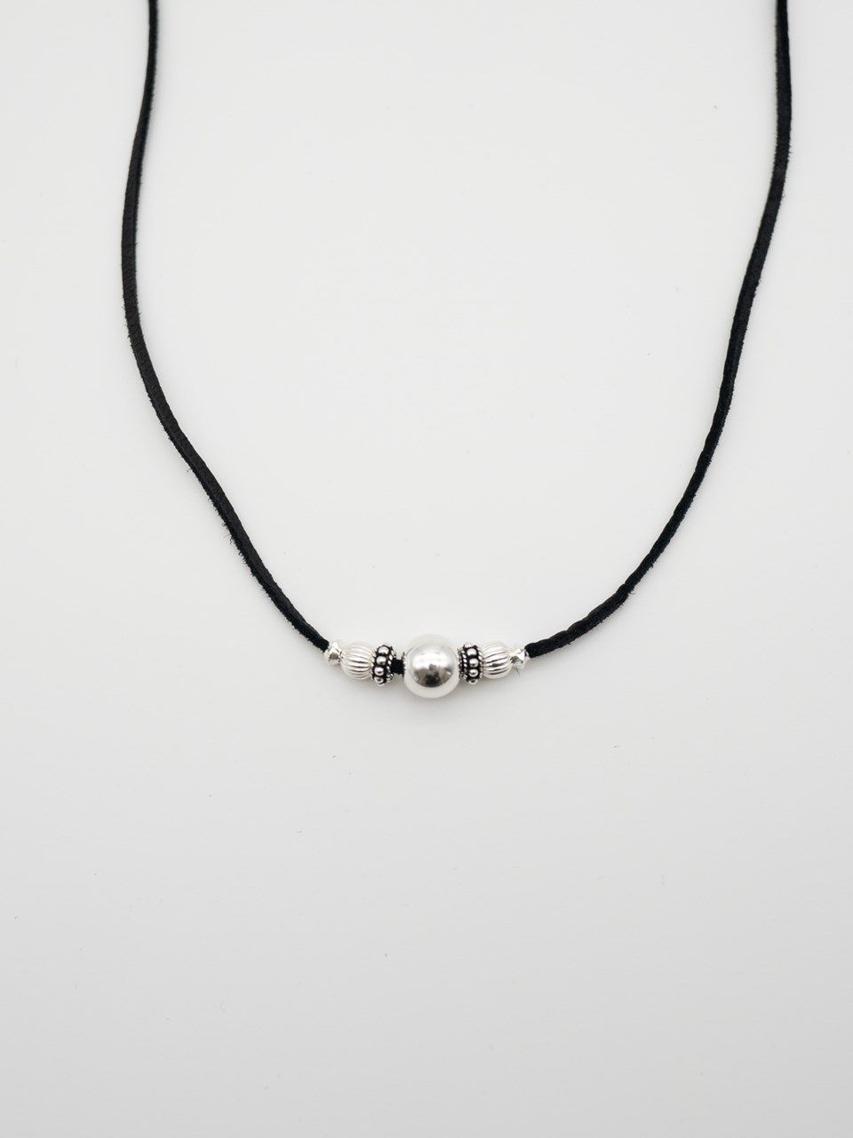 《予約品》 SILVER BEADS チョーカー   / ブラック / 即納