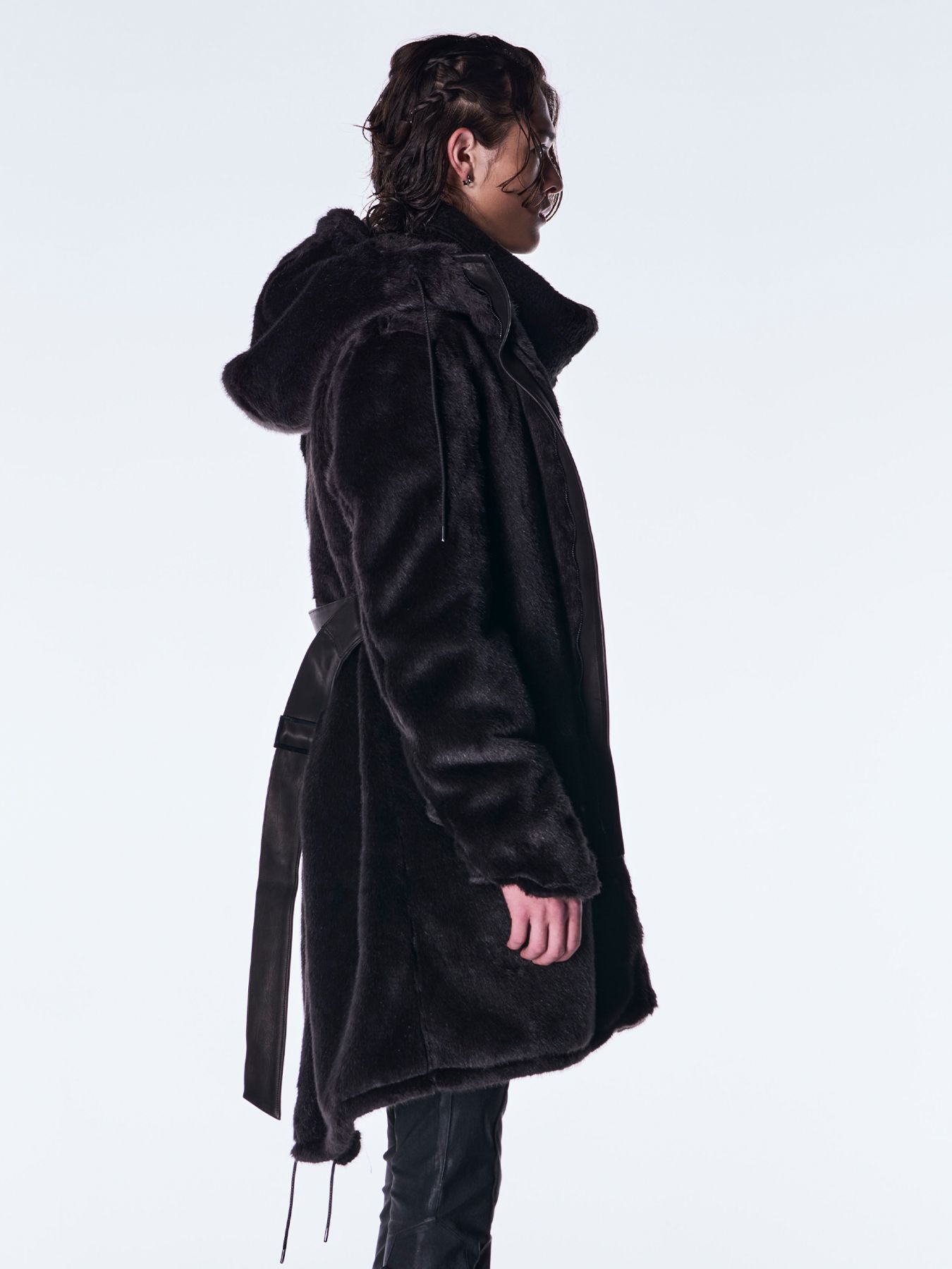 【予約品 6月29日(月) 締切】Fur Mods Coat / ファーモッズコート / ブラック