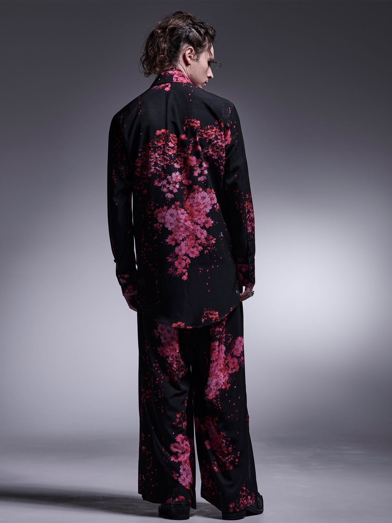 【予約品 7月13日(日) 締切】Wide Tuck Slacks / ワイドタック スラックス / サクラ ブラック&ピンク