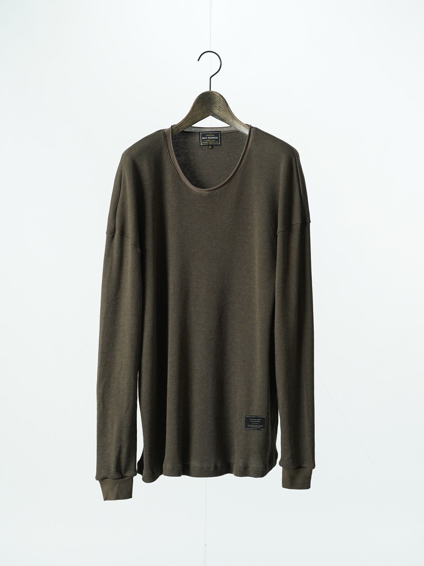【予約品 5月27日(水) 締切】WOOLTHERMAL-TEE / ローリングネックTシャツ / オリーブ