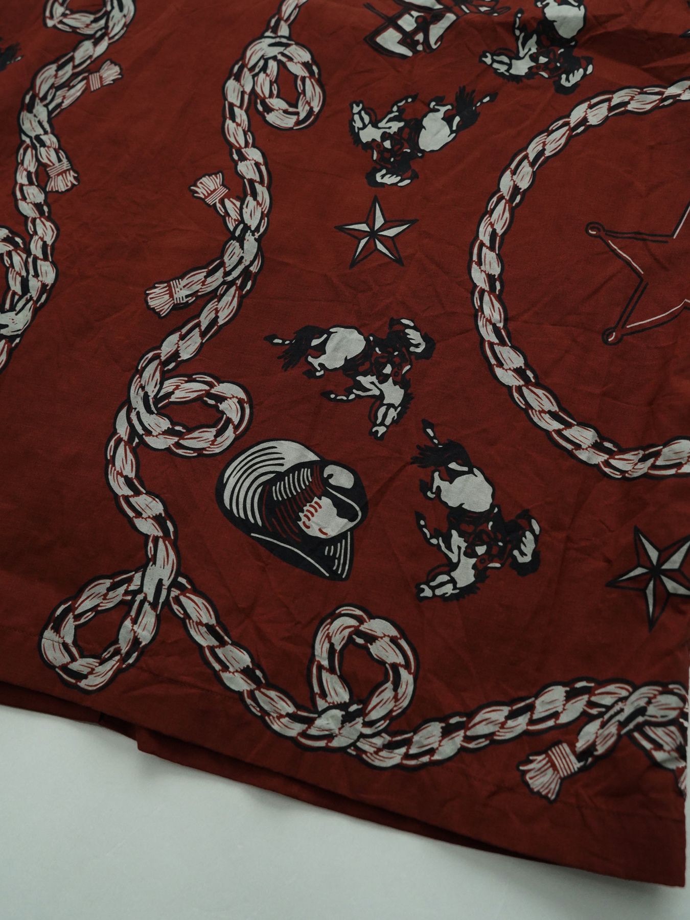【予約品 11月23日(日) 締切】WESTERNBANDANA SHIRTS short / バンダナプリント シャツ / RED