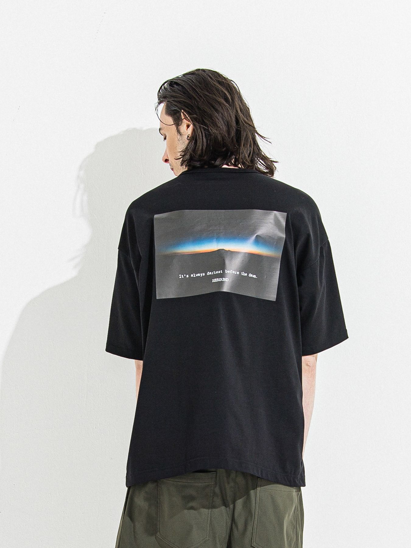 【予約品 】YOAKE PHOTO OVER TEE /  フォトオーバーサイズTシャツ / ブラック