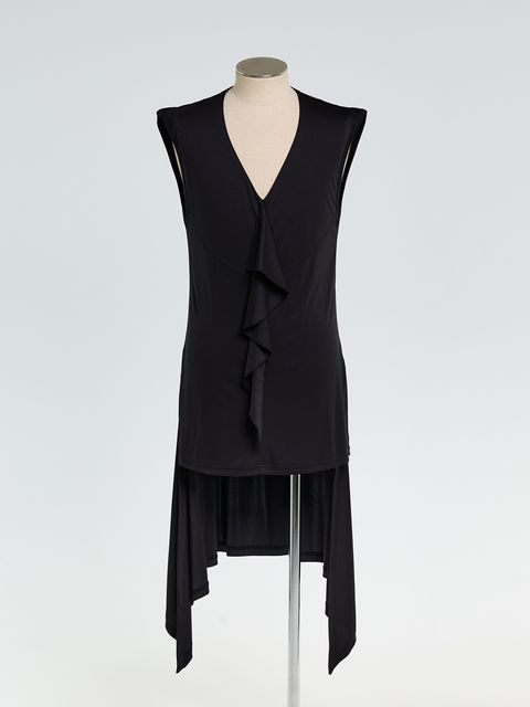 【予約品 10月26日(日) 締切】Costume Line：Flare Long Tank Top / フレアロングタンクトップ / ブラック