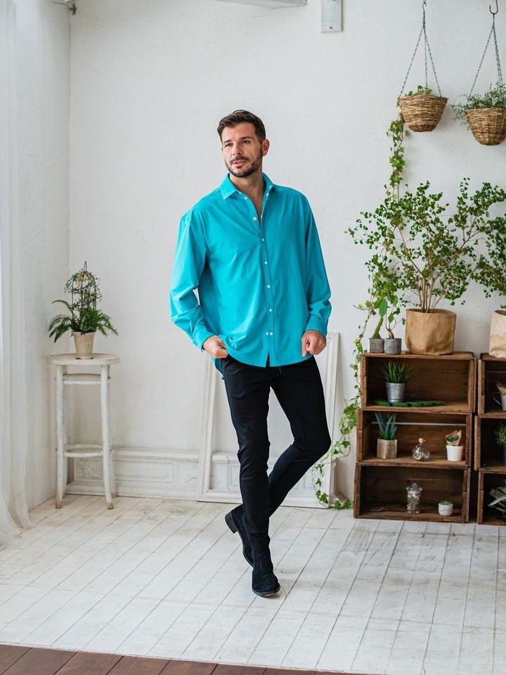 rush jack shirts / シャツ / ターコイズ