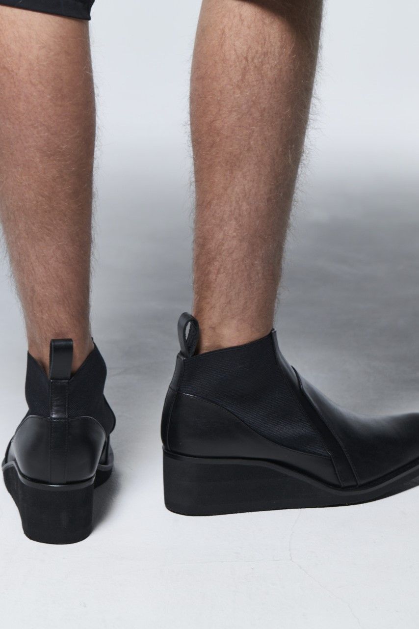 《予約品》 SideGoreHeelBoots / ブラック 【kiryuyrik】 2023年4月以降入荷予定