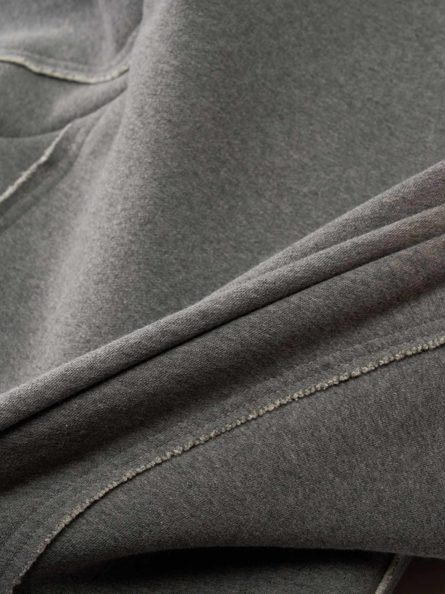 【予約品】 hem zip seam pants / スリムパンツ / グレー