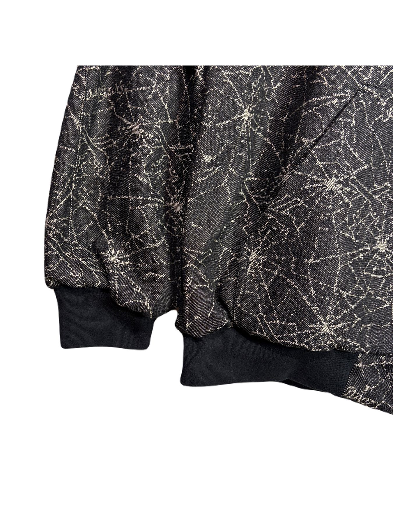 【予約品 3月9日(月) 18:00 締切】SPIDER JAQ HOODIE / リバーシブル スパイダー ジャガード ジップフーディ / ブラック