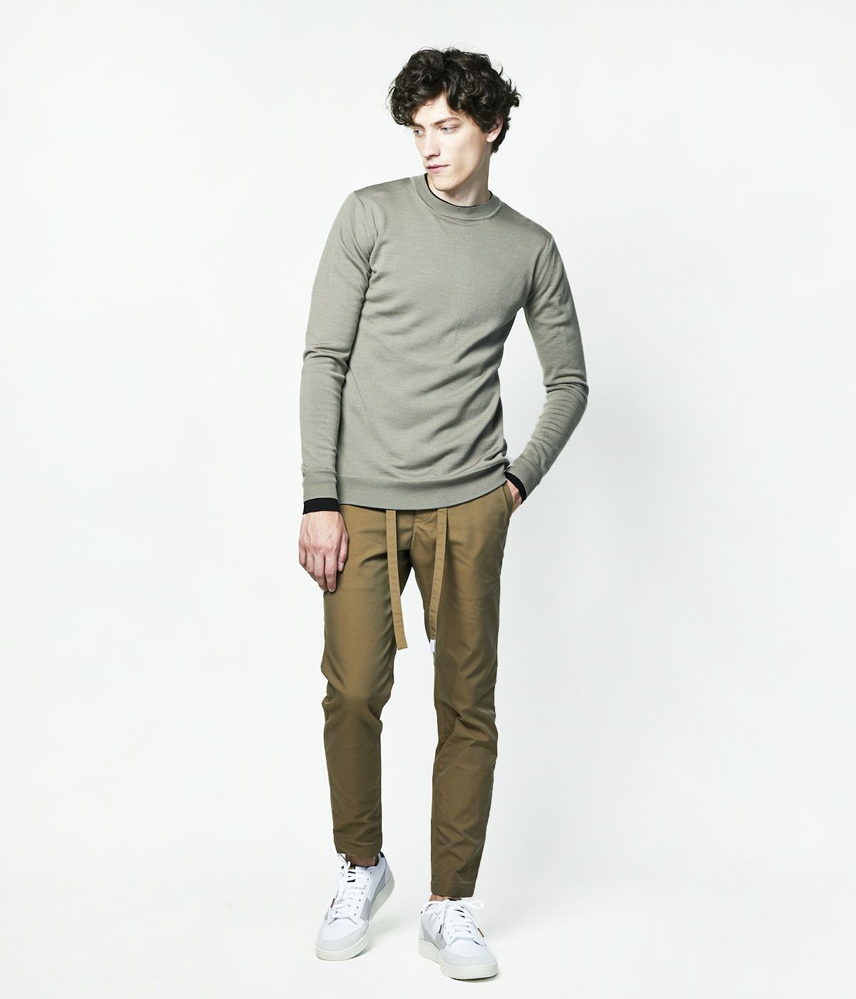 BELTED PANTS / CAMEL 【junhashimoto】