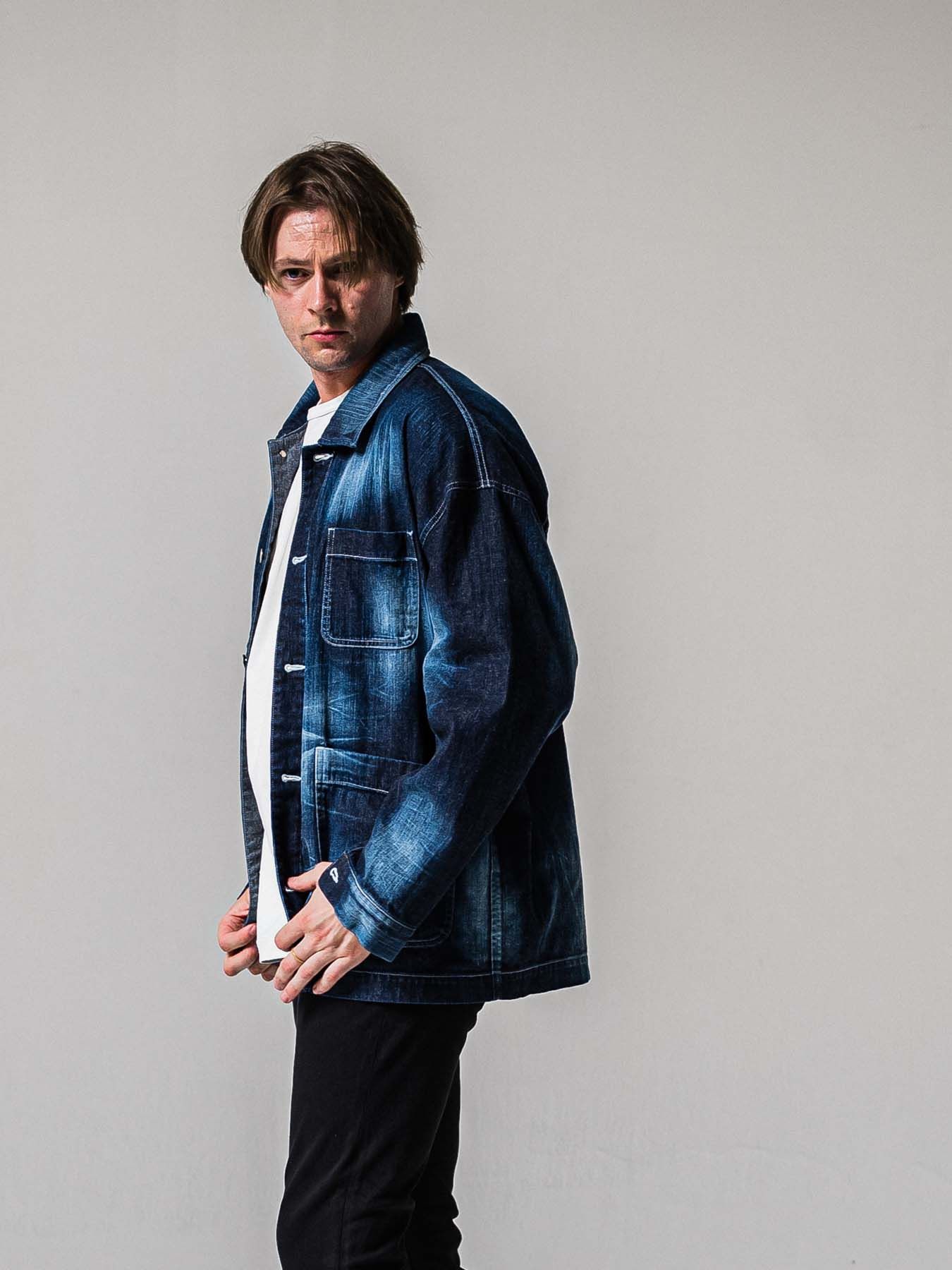 【予約品 11月16日(日) 締切】RC COVER ALL / ライトデニムカーバーオールジャケット / ダークインディゴ