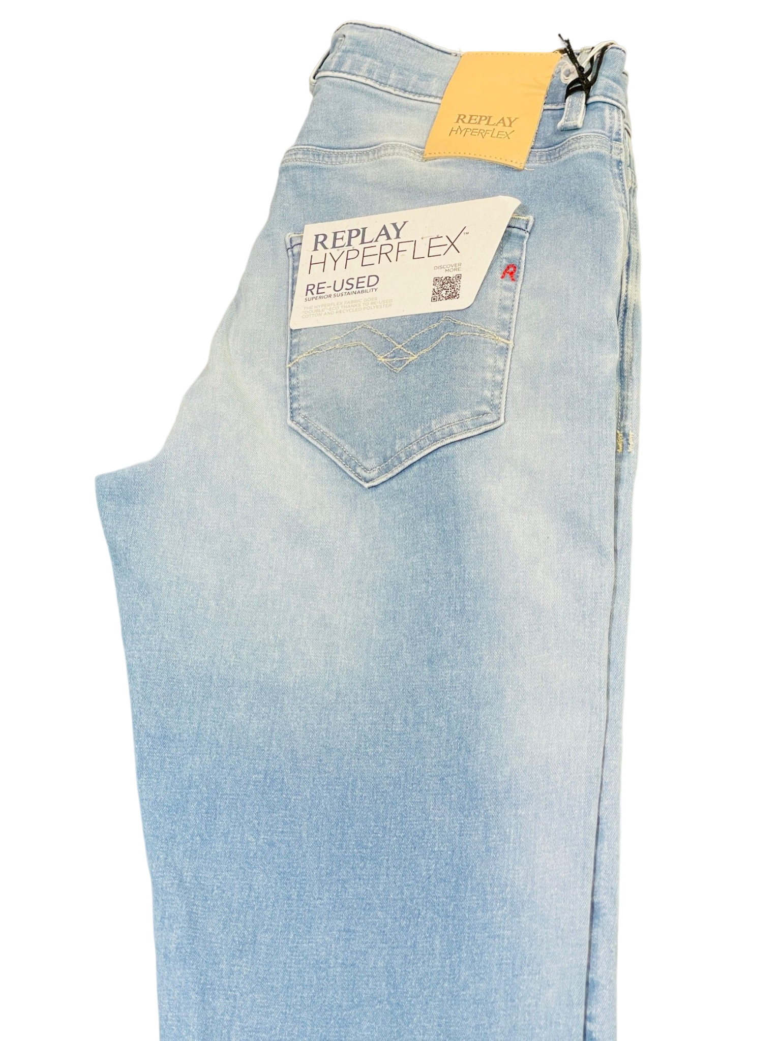10.5 OZ HYPERFLEX STRETCH DENIM/ デニムパンツ  / ライトブルー 【REPLAY】